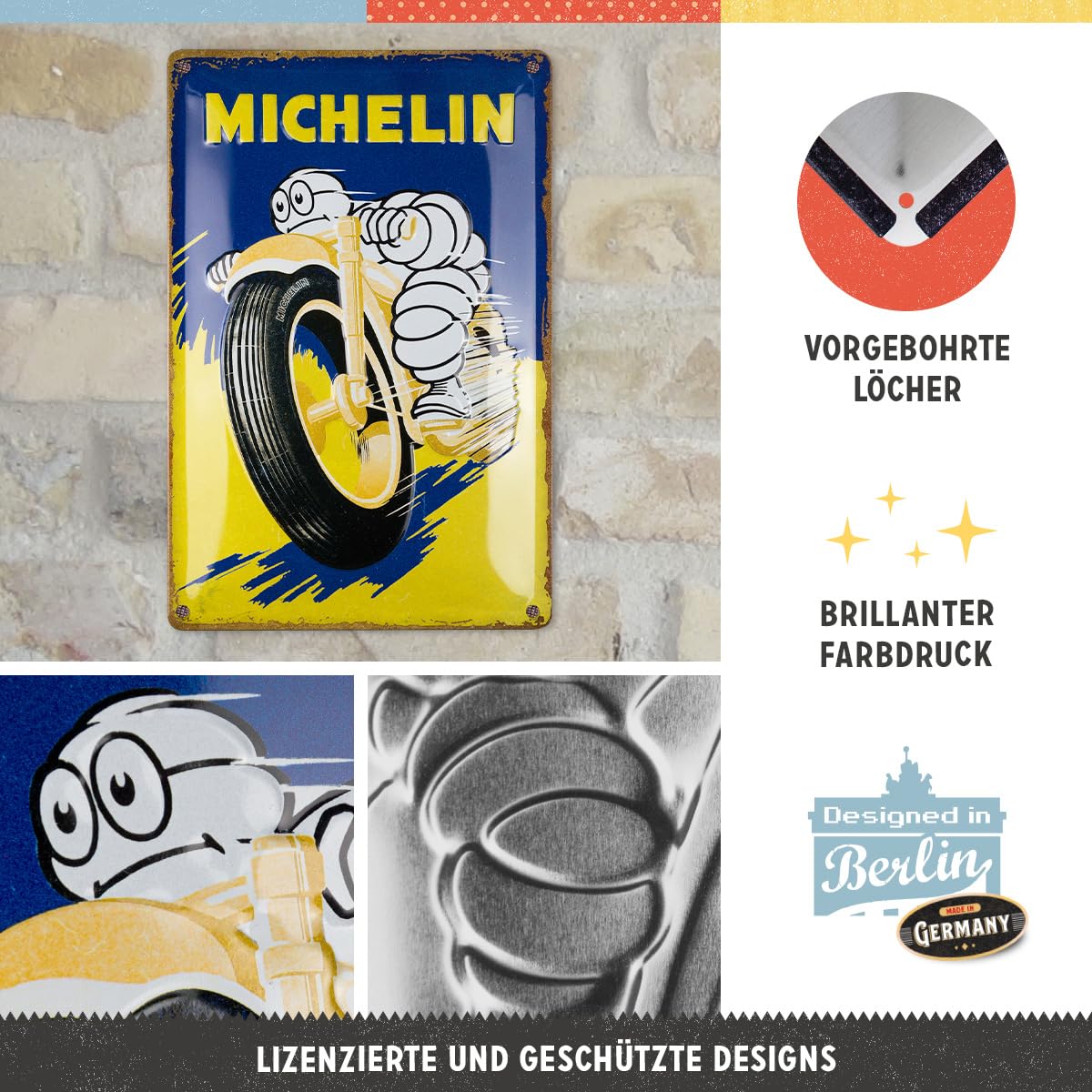 nostalgic-art-retro-blechschild-20-x-30-cm-michelin-motorcycle-bibendum-original image 3