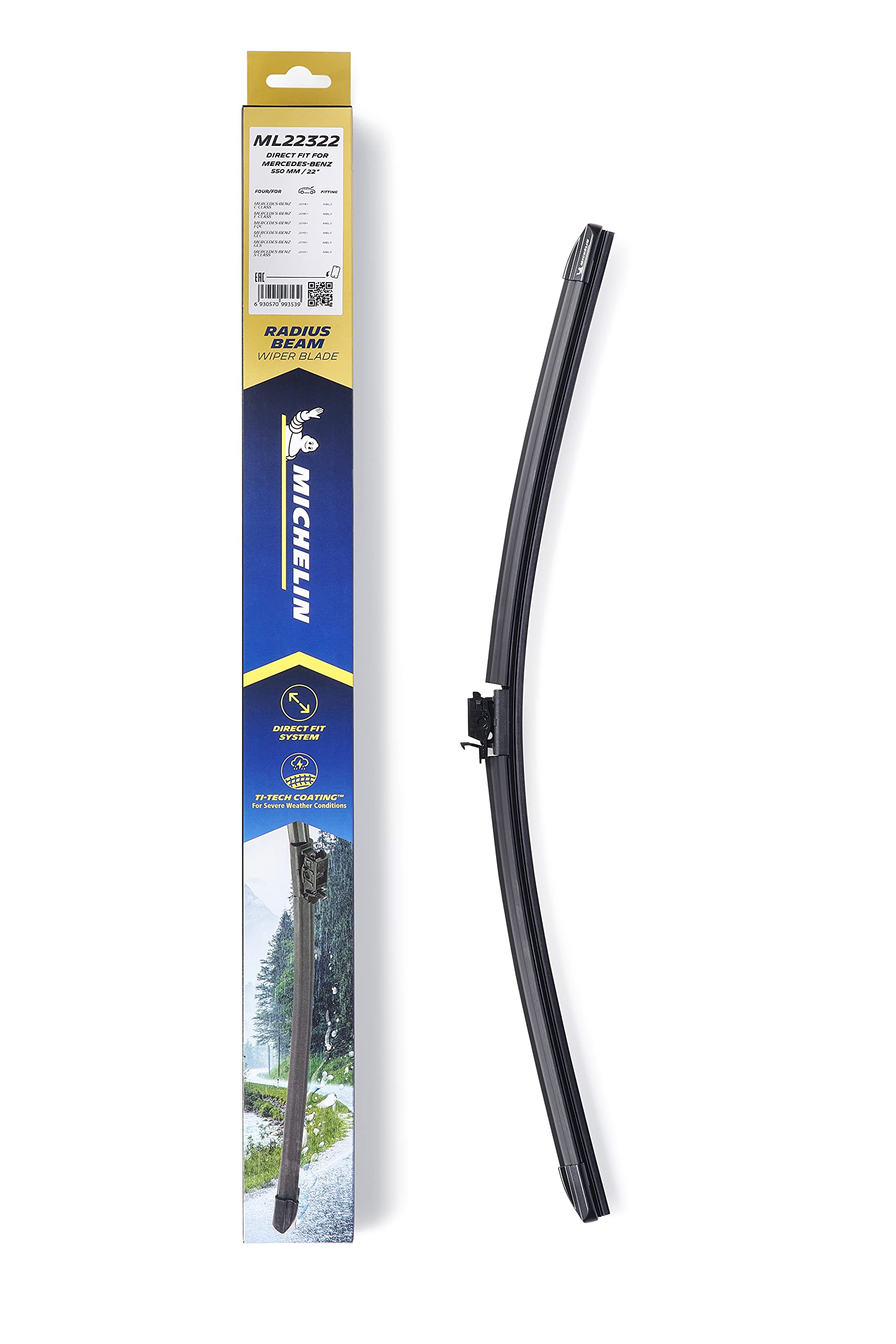 michelin-radius-beam-wischerblatt-450-mm-rahmenlos-mb-adapter-ti-tech-gummi-f-r- image 5