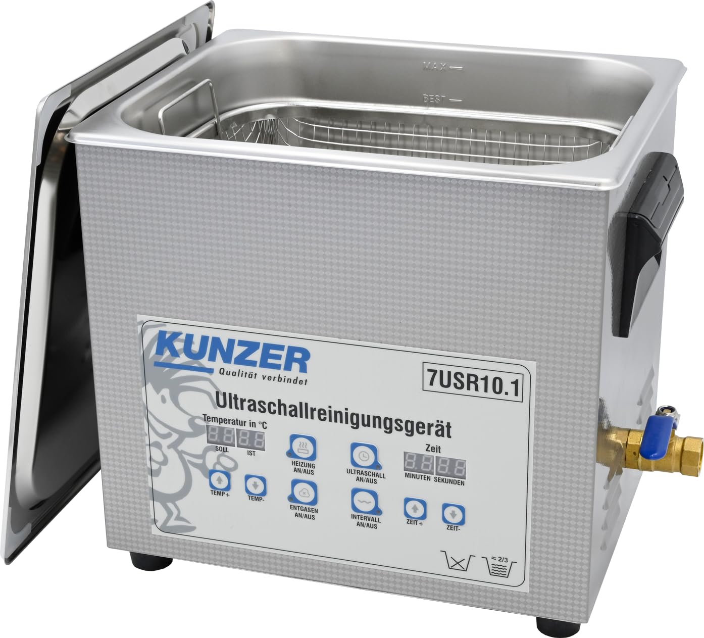 kunzer-7usr10-1-ultraschallreinigungsger-t-edelstahl-10-l-volumen-40-khz image 2