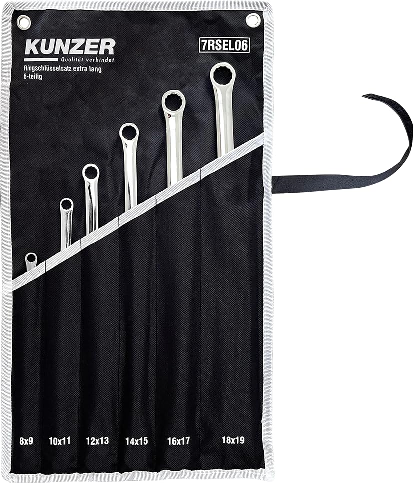 kunzer-7rsel06-ringschl-sselsatz-extra-lang-6-teilig-doppelringschl-ssel-8-19-mm image 1