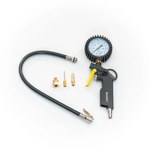 michelin-reifenf-ller-mit-doppel-skala-manometer-druckluft-luftpistole-mit-flexi image 1