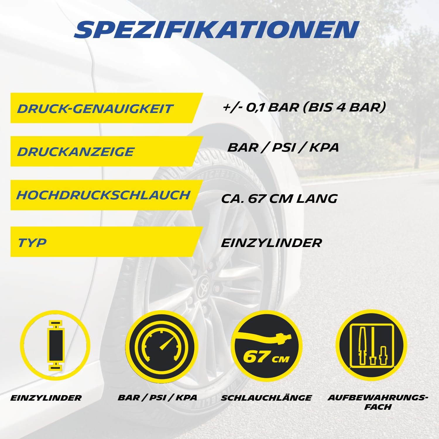 michelin-fu-luftpumpe-einzylinder-analog-bis-4-bar-universalpumpe-mit-67-cm-schl image 5