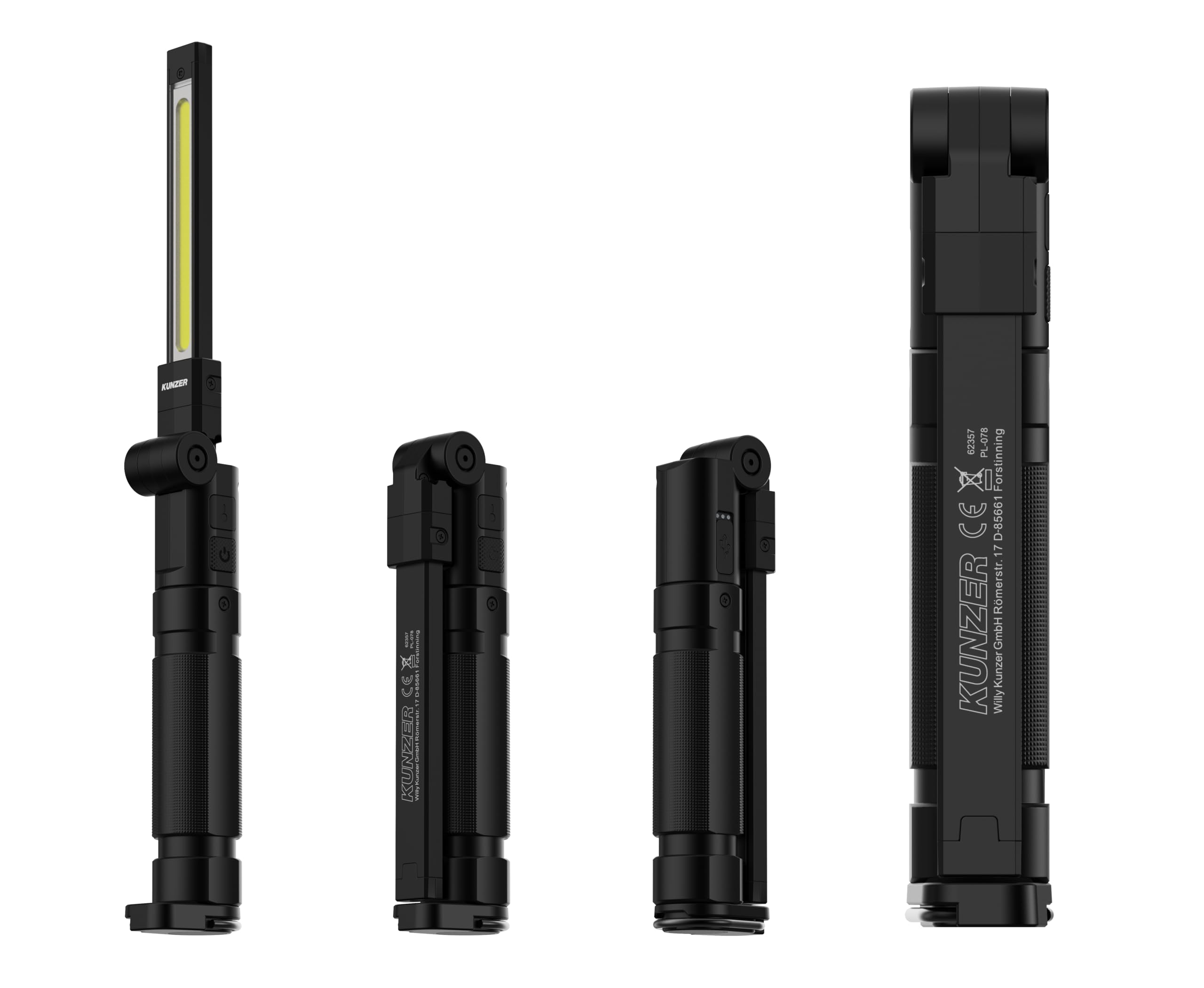 kunzer-pl-078-arbeitslampe-combat-cob-1000-lm-akku-klappbar-schwarz image 5