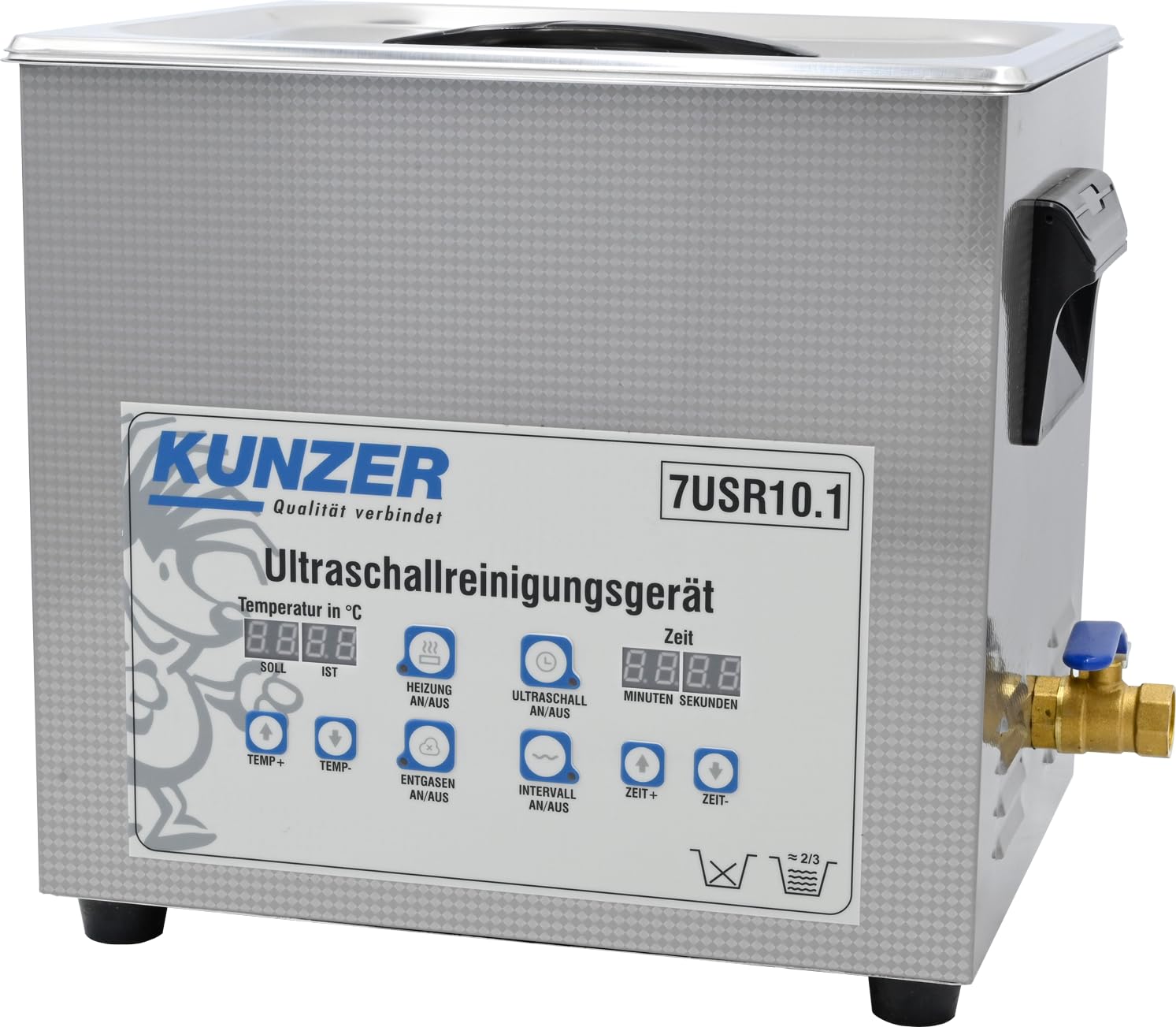 kunzer-7usr10-1-ultraschallreinigungsger-t-edelstahl-10-l-volumen-40-khz image 1