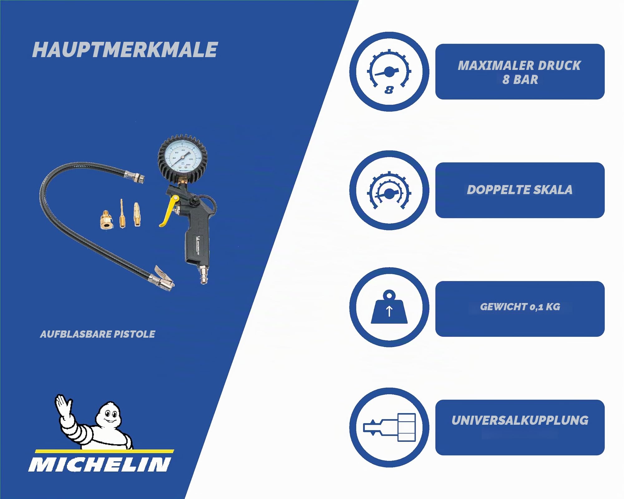 michelin-reifenf-ller-mit-doppel-skala-manometer-druckluft-luftpistole-mit-flexi image 2