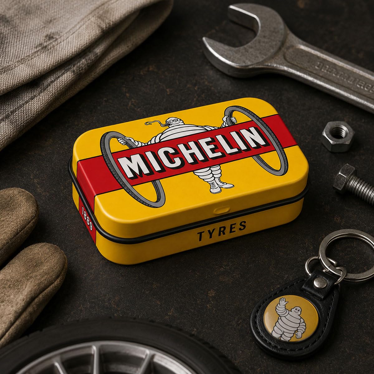 nostalgic-art-retro-pillendose-michelin-tyres-bibendum-yellow-4-x-6-x-1-6-cm-mit image 2