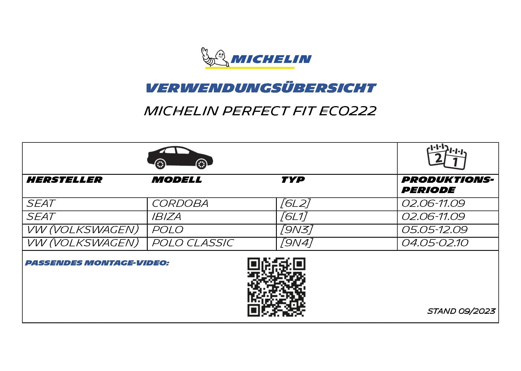 michelin-perfect-fit-222-scheibenwischer-set-front-f-r-seat-ibiza-530-470-mm-gel image 2
