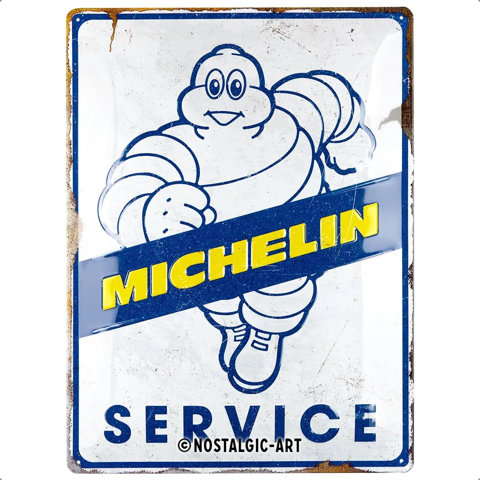 nostalgic-art-retro-blechschild-30-x-40-cm-michelin-service-original-lizenzprodu image 1
