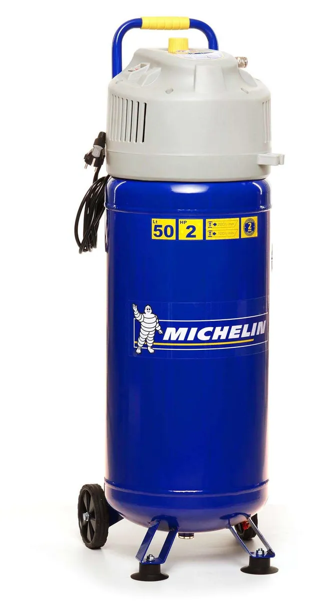 michelin-mvx50-2-vertikaler-druckluftkompressor-lfrei-50-liter-10-bar-2-ps image 1