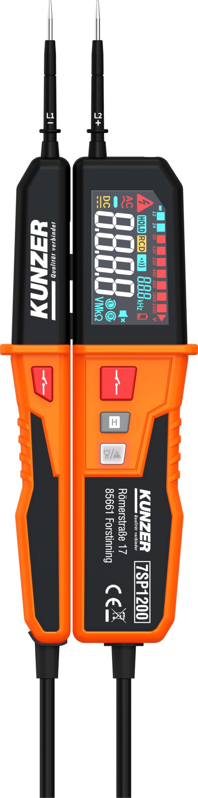 kunzer-7sp1200-spannungspr-fer-digital-dc-ac-ip65-cat-iii-f-r-kfz-elektrik image 1