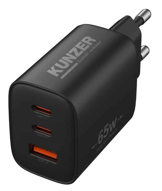 kunzer-7usbl230-3-usb-steckernetzteil-230-v-65-w-mit-3-fach-ausgang-und-2x-usb-c image 1