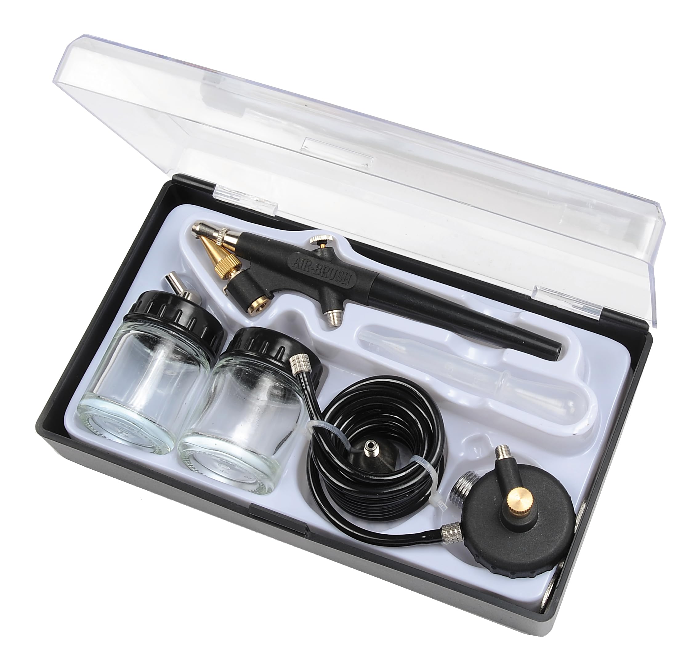 michelin-compact-airbrush-kit-mit-schlauch-2-farbkanister-tragetasche-maximaler- image 1