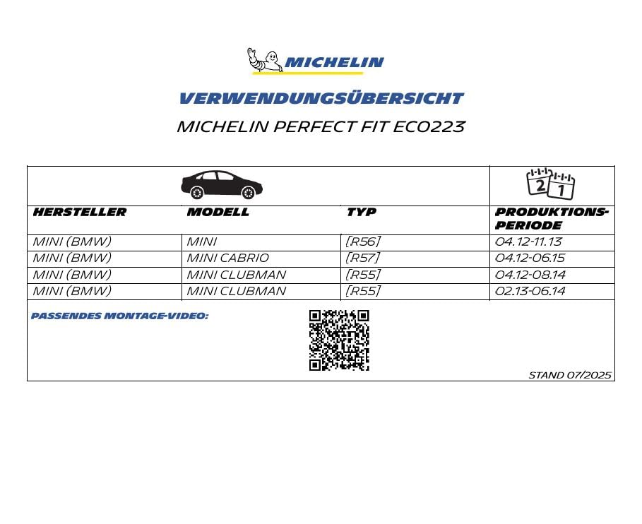 michelin-perfect-fit-223-scheibenwischer-set-front-f-r-mini-r55-r56-r57-450-470m image 8