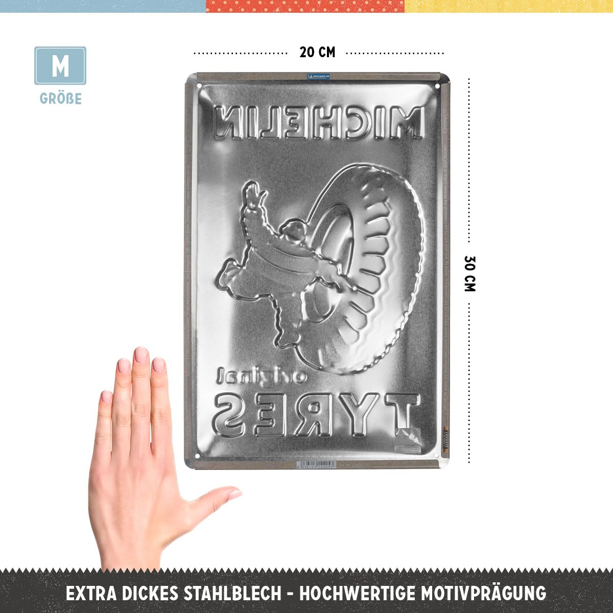 nostalgic-art-retro-blechschild-michelin-original-tyres-20-x-30-cm image 2