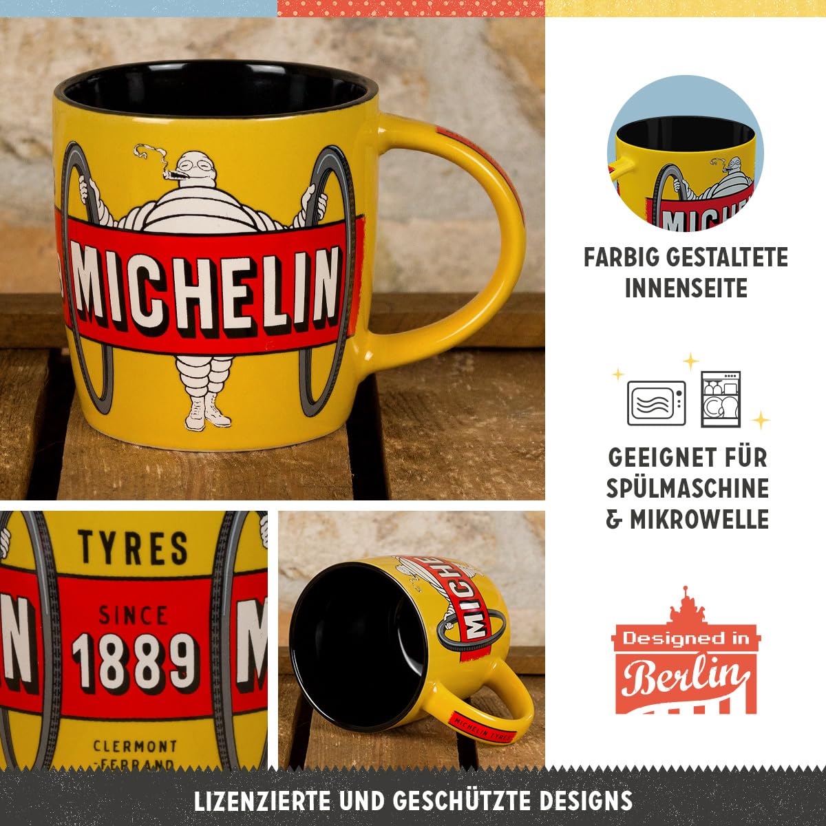 nostalgic-art-retro-kaffeebecher-330-ml-michelin-tyres-bibendum-yellow image 3