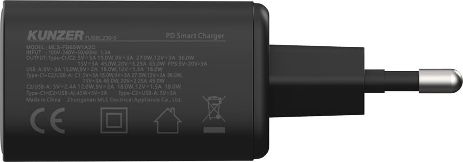 kunzer-7usbl230-3-usb-steckernetzteil-230-v-65-w-mit-3-fach-ausgang-und-2x-usb-c image 7
