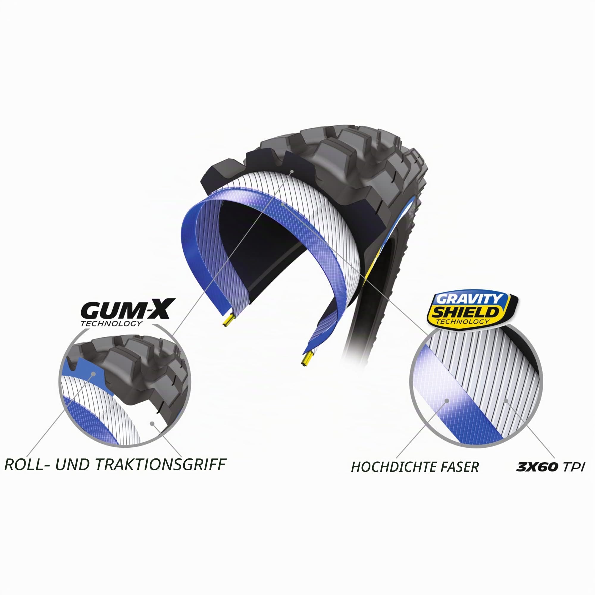 michelin-force-am2-competition-line-mtb-fahrradreifen-27-5x2-60-schwarz-tubeless image 2