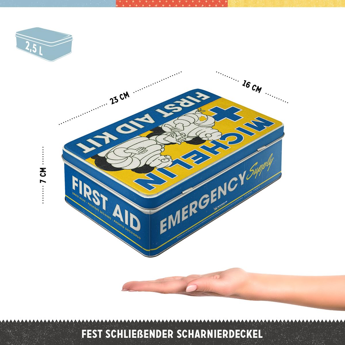 nostalgic-art-retro-vorratsdose-flach-2-5-l-michelin-first-aid-kit image 2