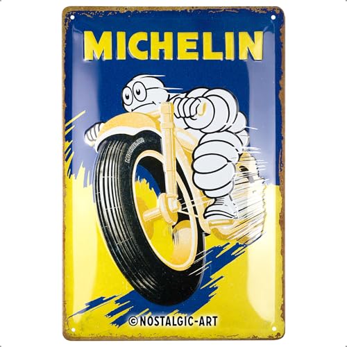 nostalgic-art-retro-blechschild-20-x-30-cm-michelin-motorcycle-bibendum-original image 7