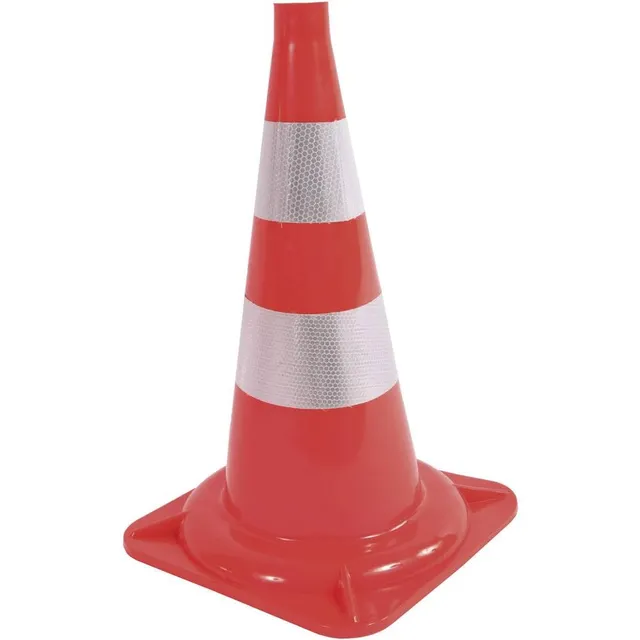 kunzer-7vlk1-leitkegel-50-cm-tagesleuchtend-reflektierend-stapelbar-pvc image 1