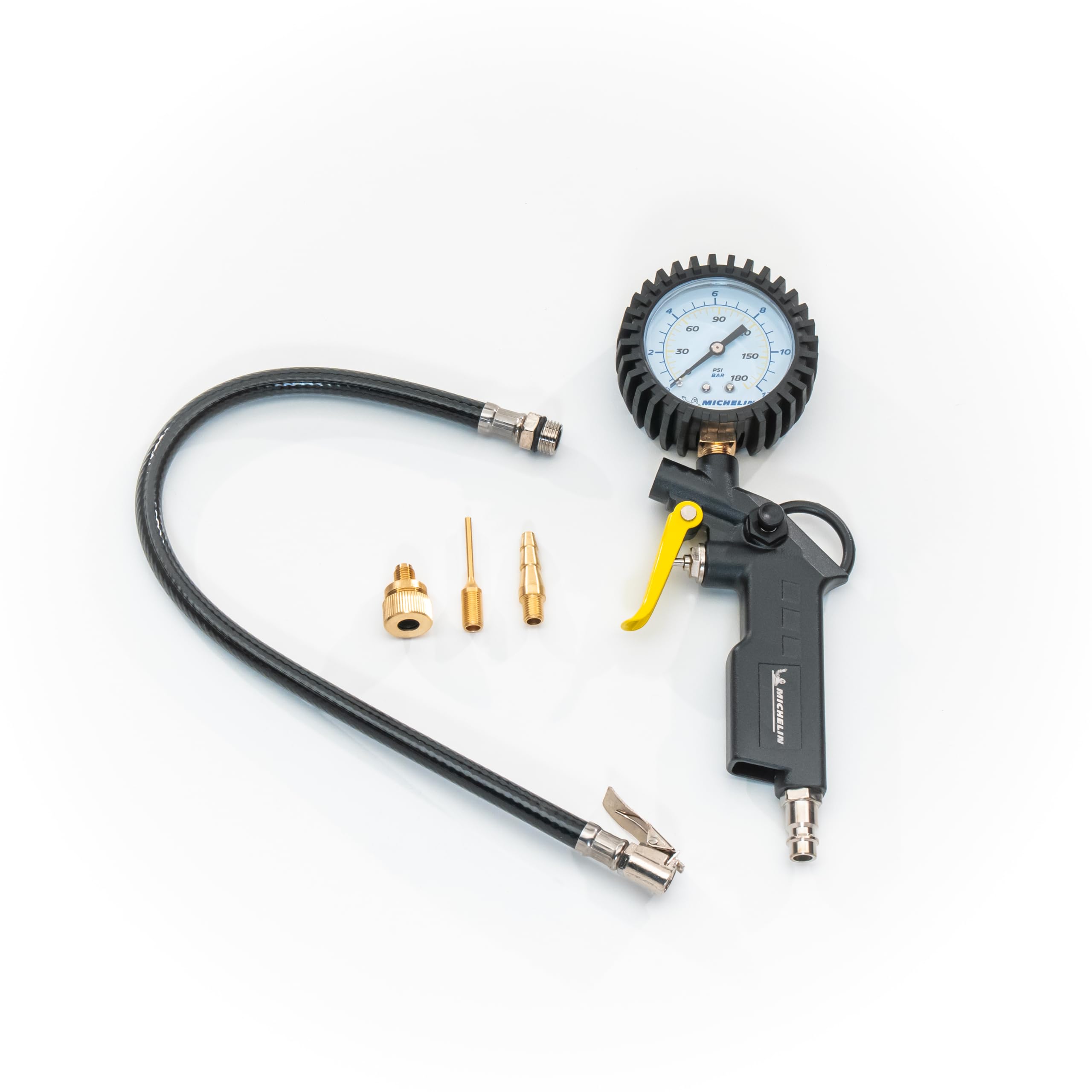 michelin-reifenf-ller-mit-doppel-skala-manometer-druckluft-luftpistole-mit-flexi image 1
