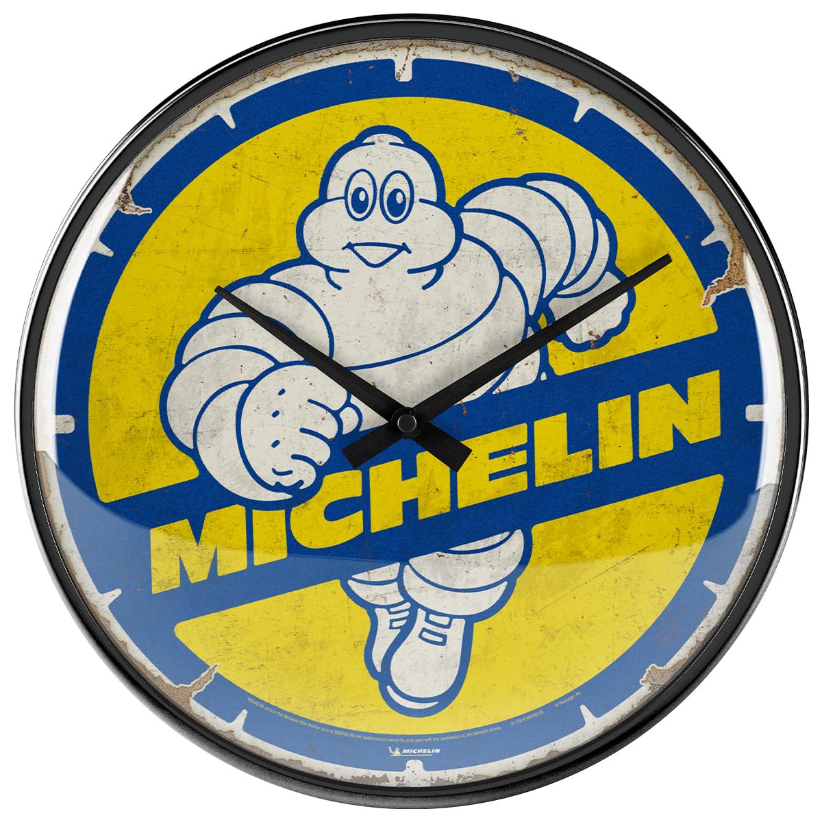 nostalgic-art-retro-wanduhr-31-cm-michelin-bibendum-80s-lizenziertes-original-vi image 1
