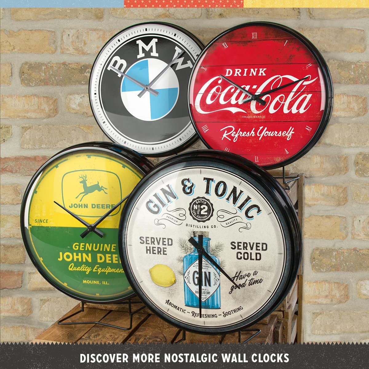 nostalgic-art-retro-wanduhr-31-cm-michelin-bibendum-80s-lizenziertes-original-vi image 5