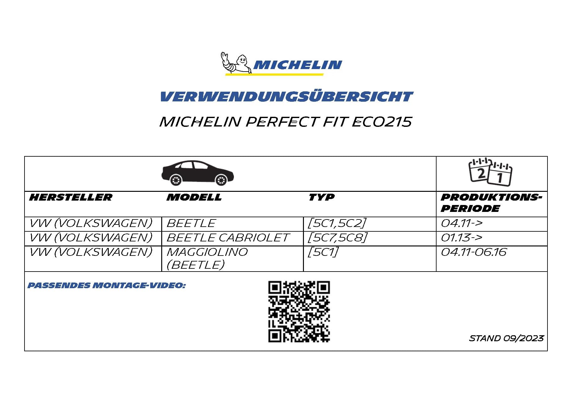 michelin-perfect-fit-215-scheibenwischer-set-front-f-r-vw-beetle-530-530-mm-gele image 2