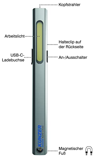kunzer-pl-003-arbeitslampe-meisterlampe-cob-technik-150-lm-akku-magnet-halteclip image 3