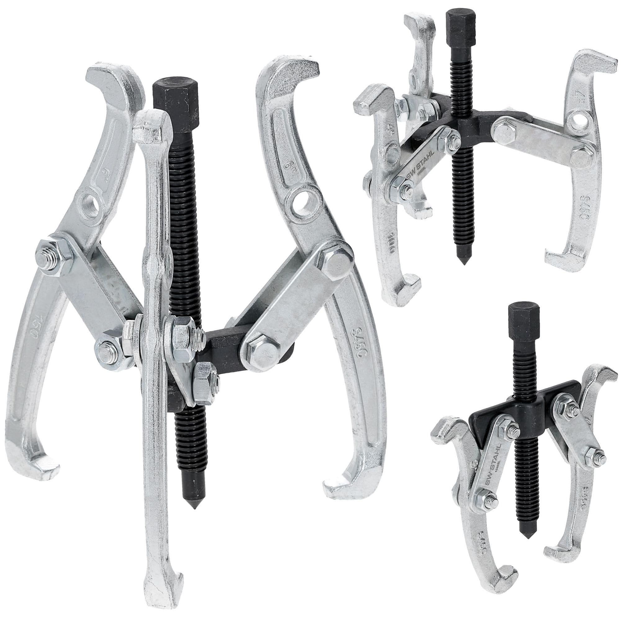 sw-stahl-10405l-abzieher-set-3-teilig-kfz-lagerabzieher-75-150mm image 1