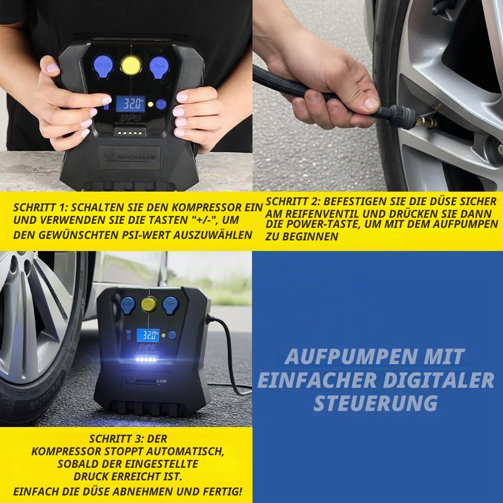 michelin-programmierbarer-12v-luftkompressor-digitaler-reifenf-ller-mit-led image 5