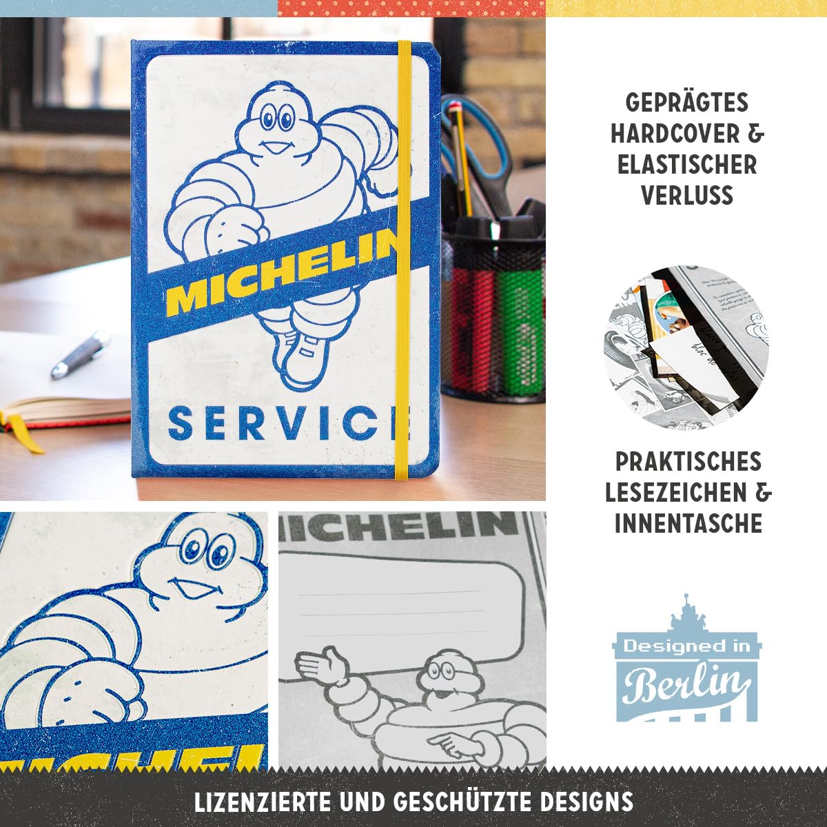 michelin-retro-notizbuch-a5-bullet-journal-dotted-vintage-design-original-lizenz image 3