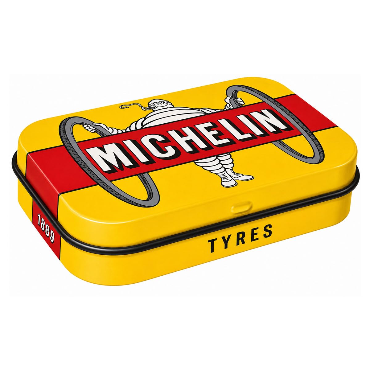 nostalgic-art-retro-pillendose-michelin-tyres-bibendum-yellow-4-x-6-x-1-6-cm-mit image 1