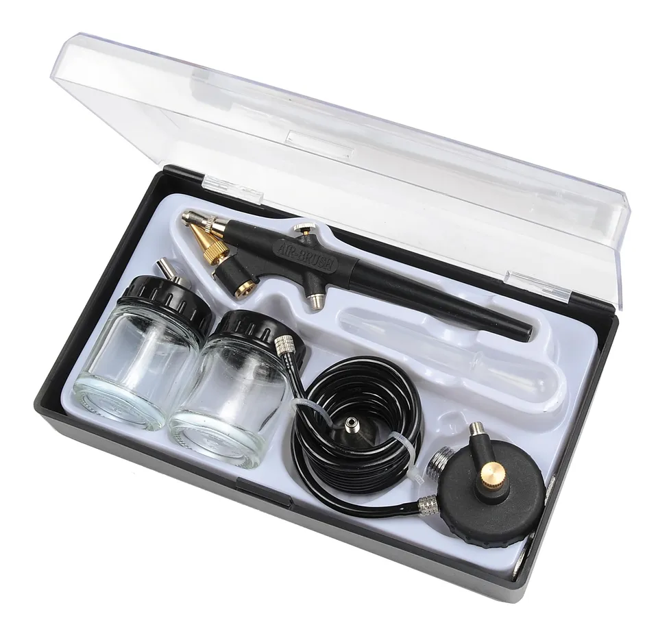 michelin-compact-airbrush-kit-mit-schlauch-2-farbkanister-tragetasche-maximaler- image 1