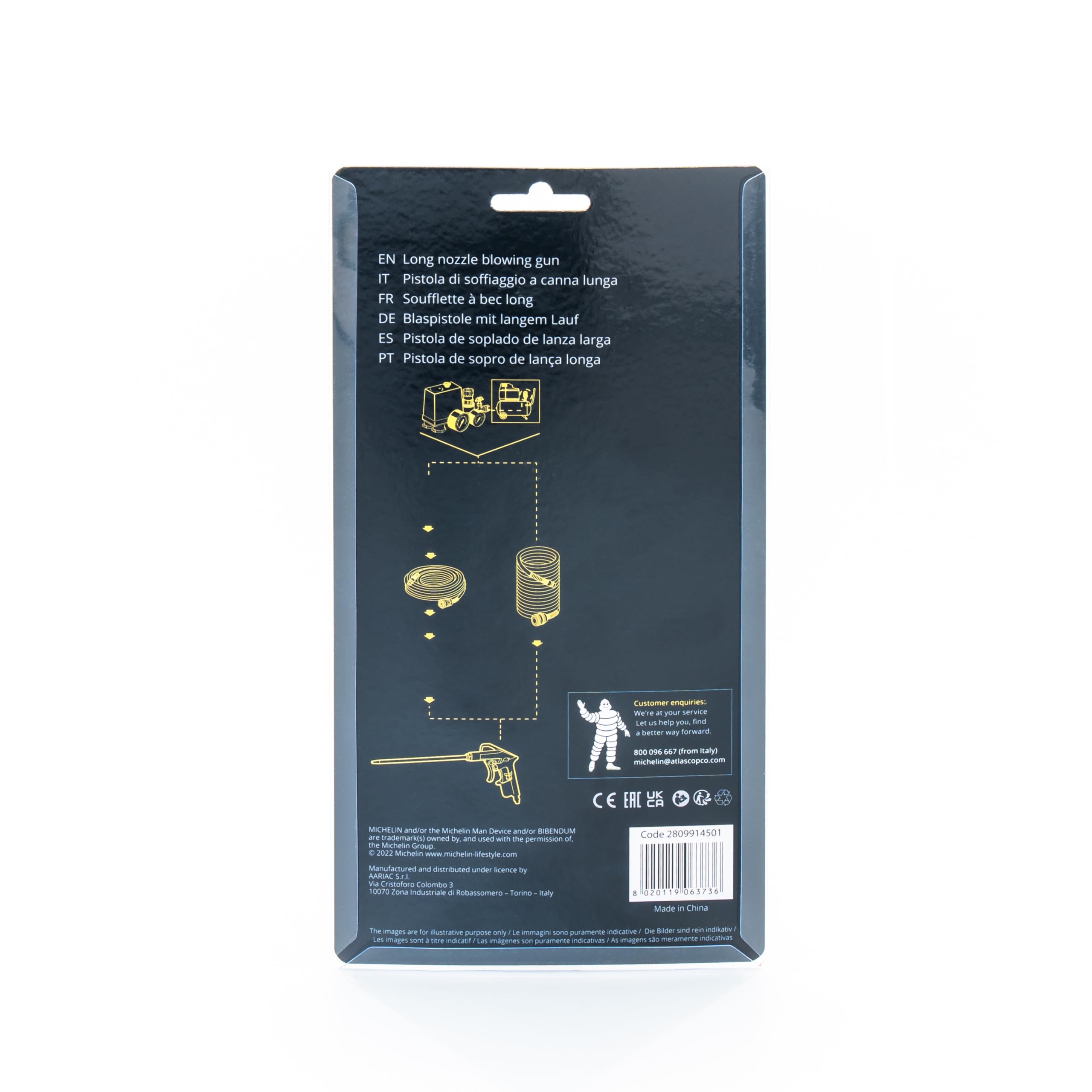 michelin-ausblaspistole-mit-kurzer-und-langer-d-se-10-cm-druckluftwerkzeug-150-l image 6
