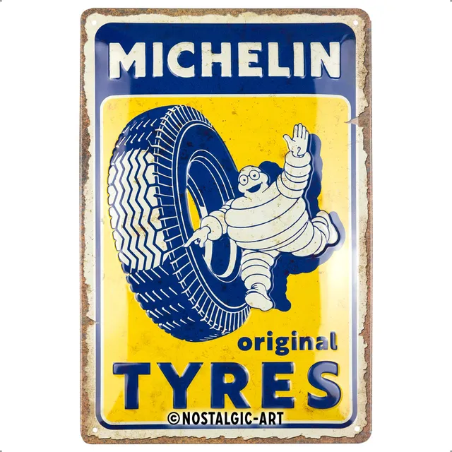 nostalgic-art-retro-blechschild-michelin-original-tyres-20-x-30-cm image 1